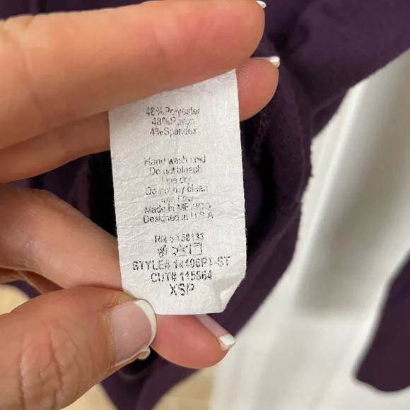 Pink Clover Women's XS Petite Adjustable Cowl Neck Sweater/Top with Pockets - Picture 6 of 6